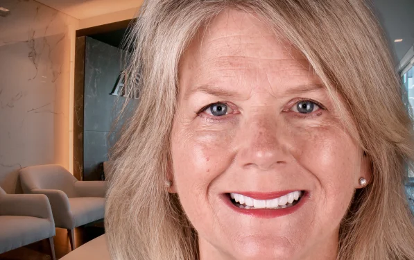 middle-aged woman happy ay a1 smile design clinic